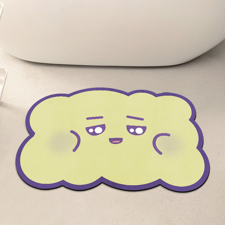 Playful Cloud-Shaped Bath Mat