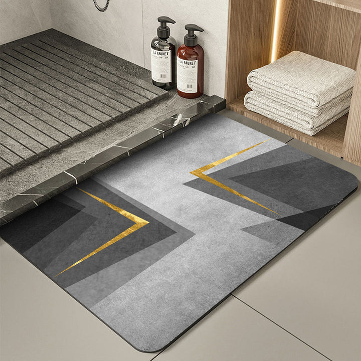 Modern Geometric Bath Mat Kalsten