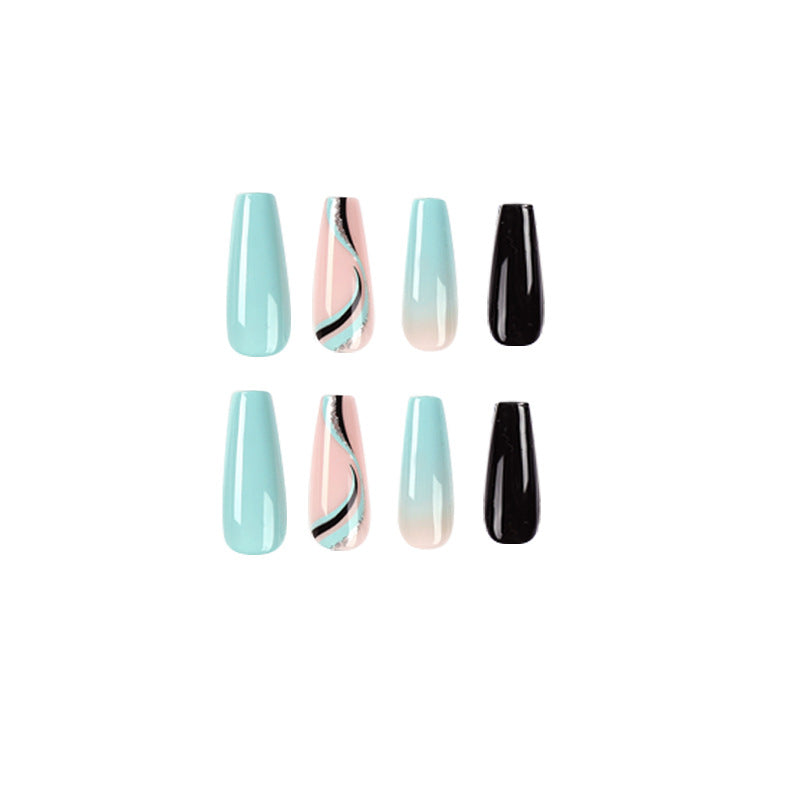 Artistic Gel Nail Extensions in Modern Design Kalsten