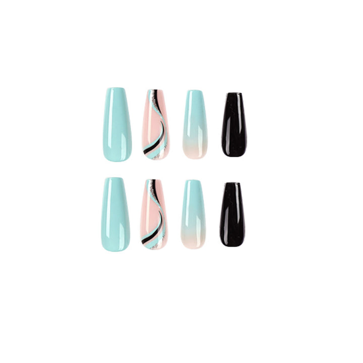Artistic Gel Nail Extensions in Modern Design Kalsten