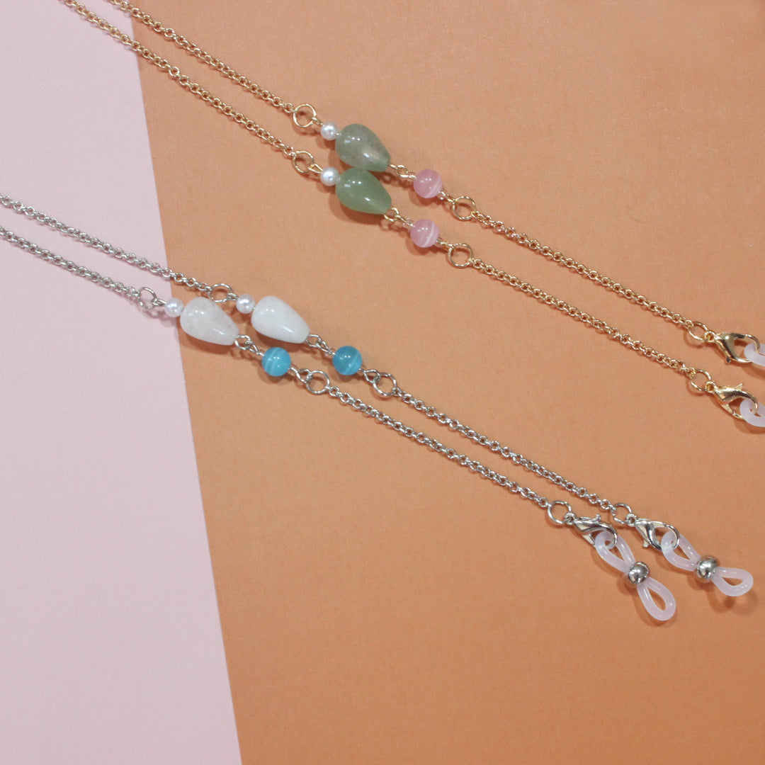Fashionable necklace with elegant stone pendants Kalsten