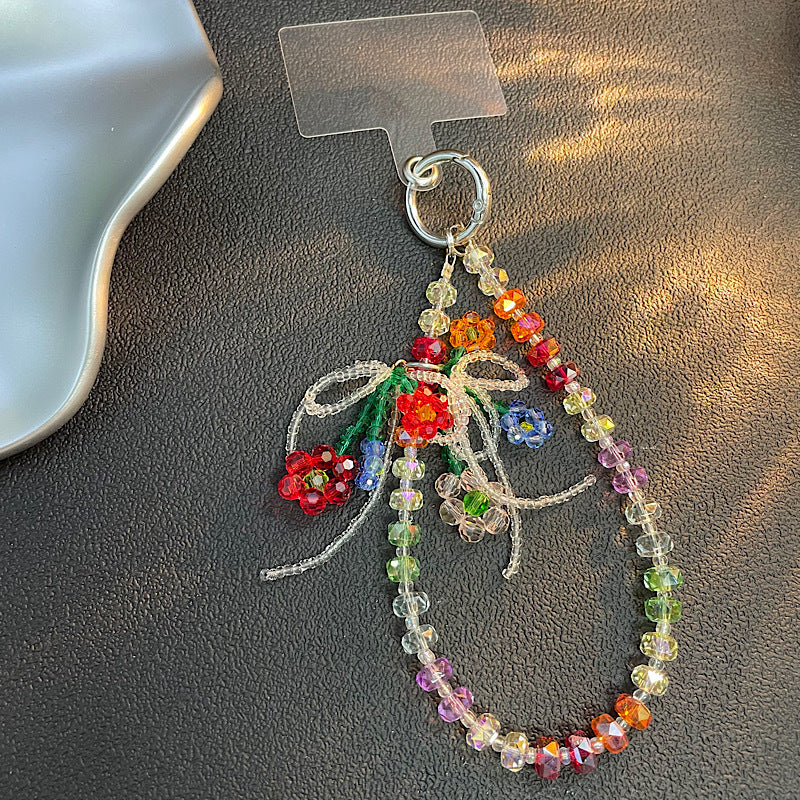 Beaded Flower Charm Keychain Kalsten