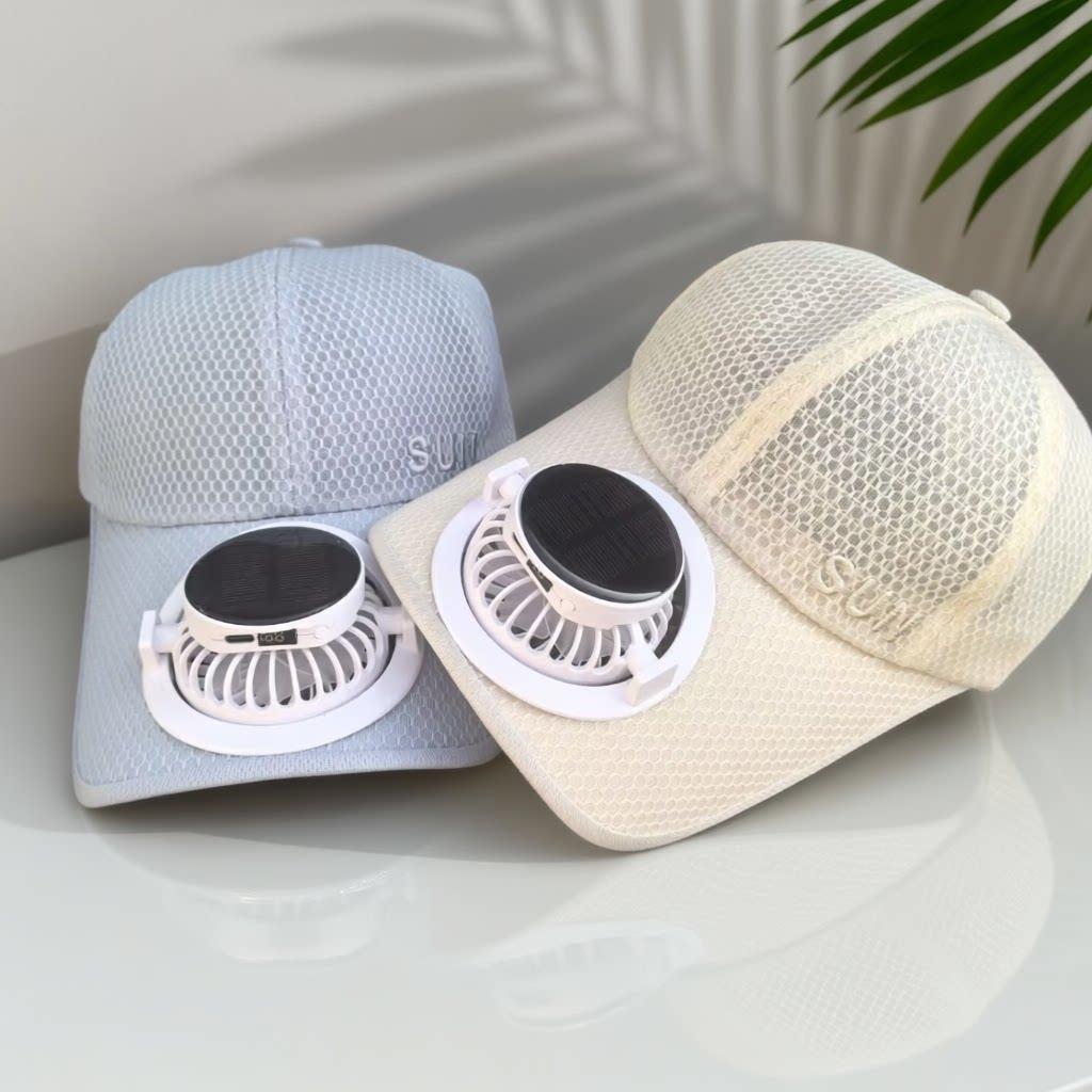 Ventilated baseball cap with detachable rechargeable fan Kalsten