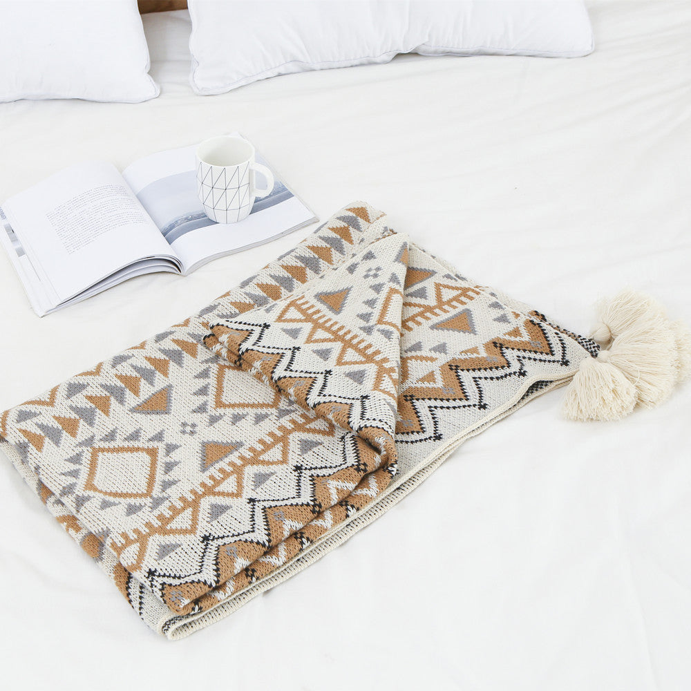 Bohemian Patterned Throw Blanket Kalsten