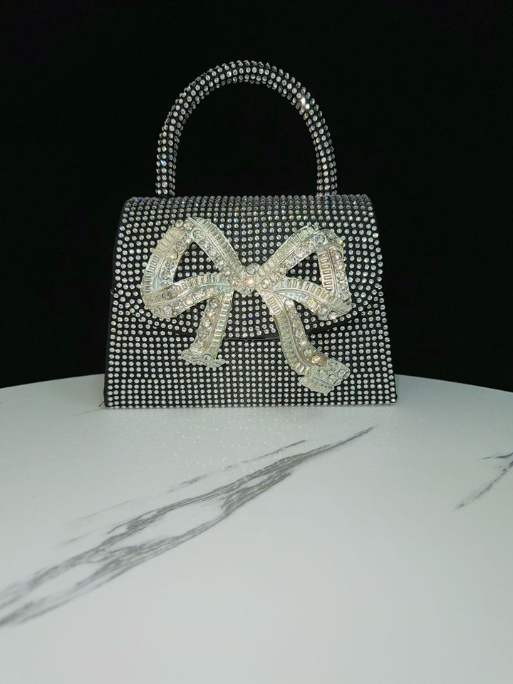 Rhinestone Bow Clutch
