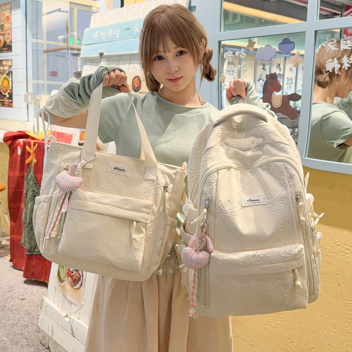 Embroidered Floral Patterned Backpack Kalsten