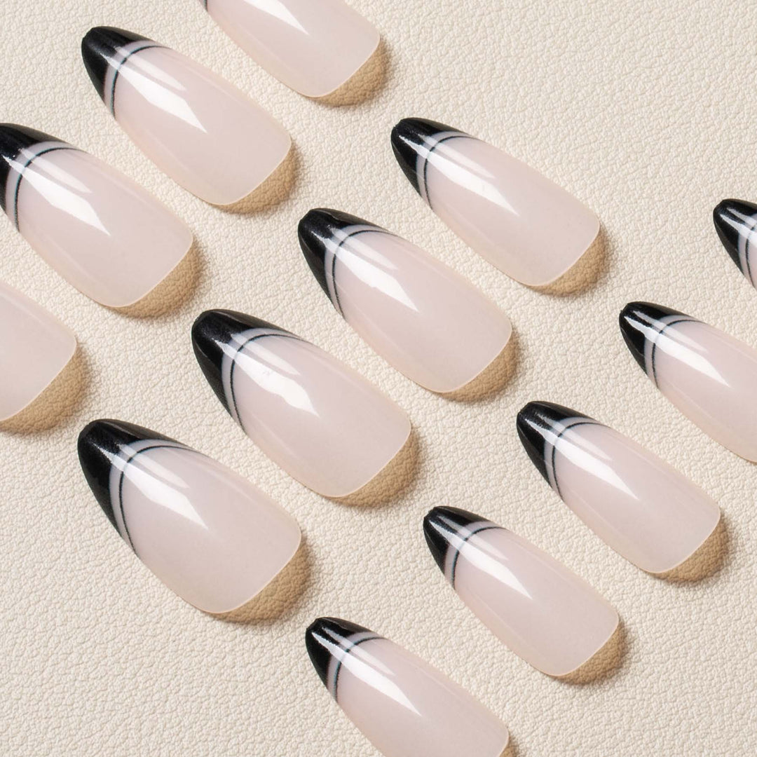 Stylish French Tip Press-On Nails