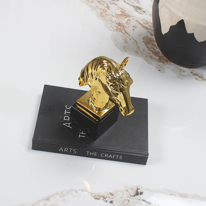Majestic Horse Head Decorative Sculpture