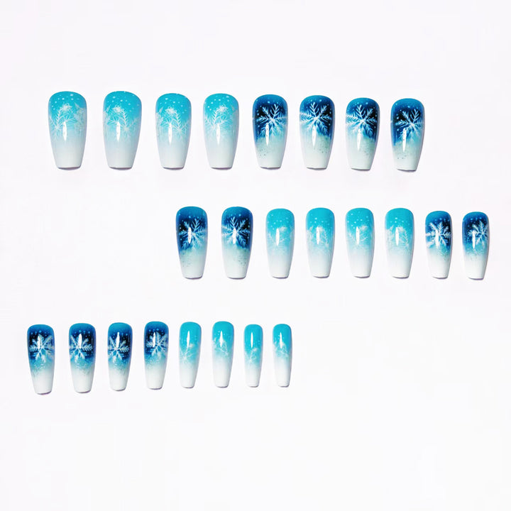 Winter Themed Ombre Nail Art Kalsten