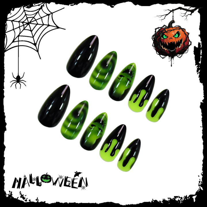 Artificial Nails Set with Creepy Halloween Designs Kalsten