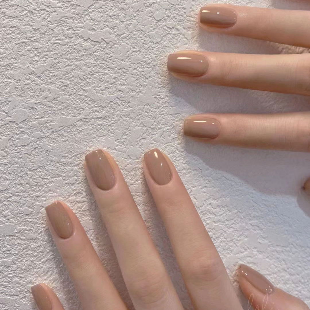 Natural Glossy Press-On Nails  1791110806