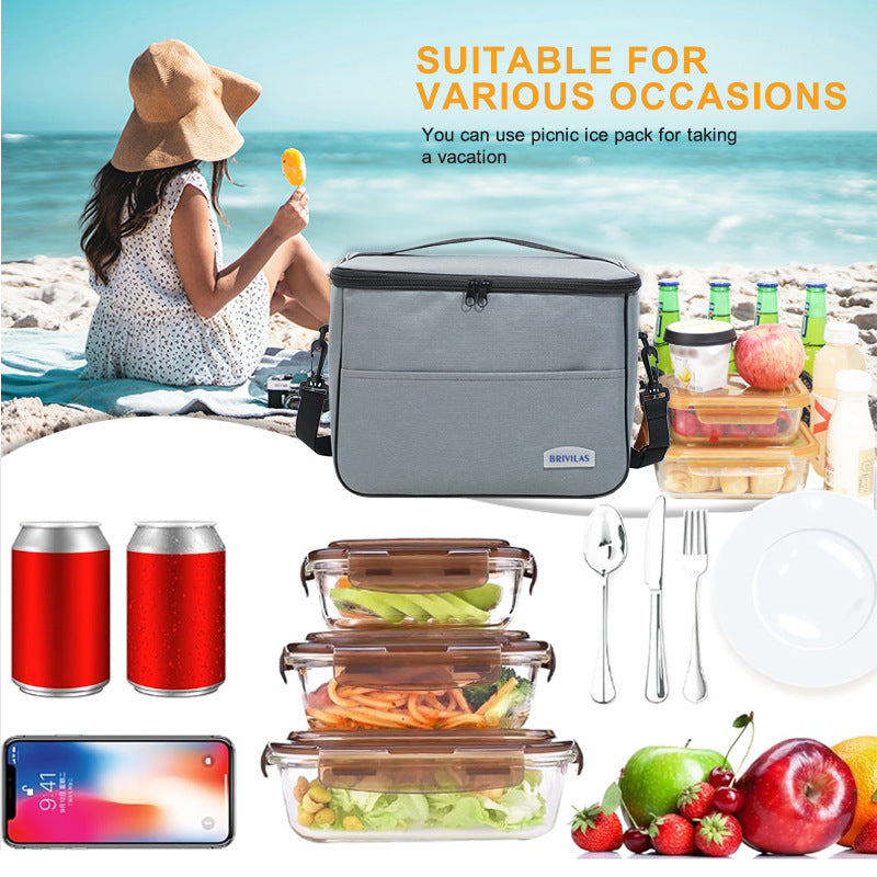 Insulated Multi-Compartment Lunch Cooler