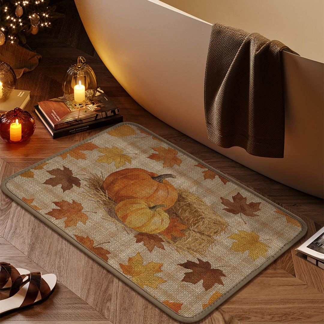 Autumn-Themed Non-Slip Bath Mat