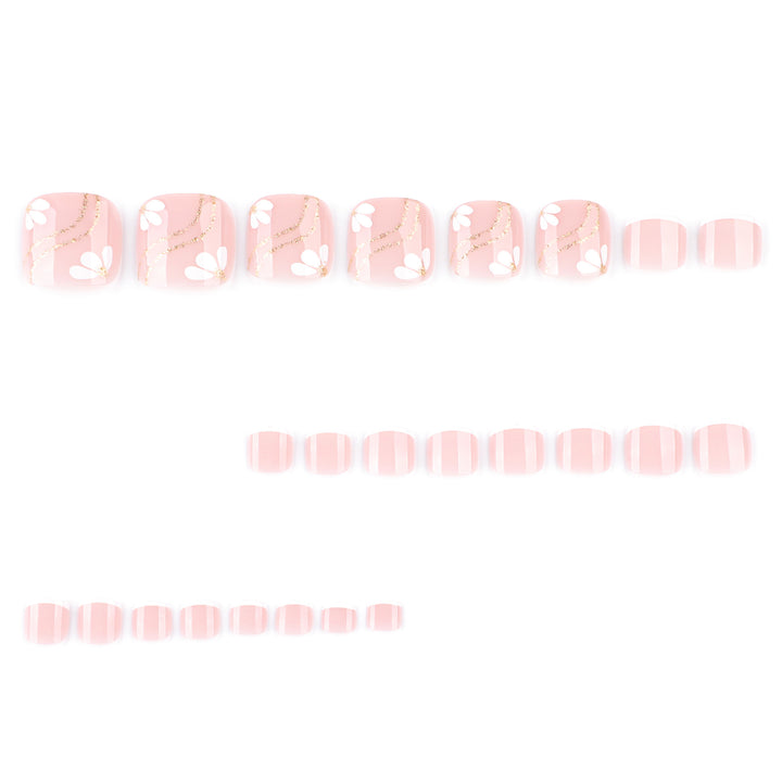 Nail art with elegant blooming designs and glitter accents Kalsten