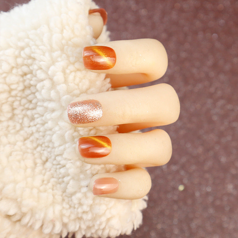 Natural Glossy Press-On Nail Set Kalsten