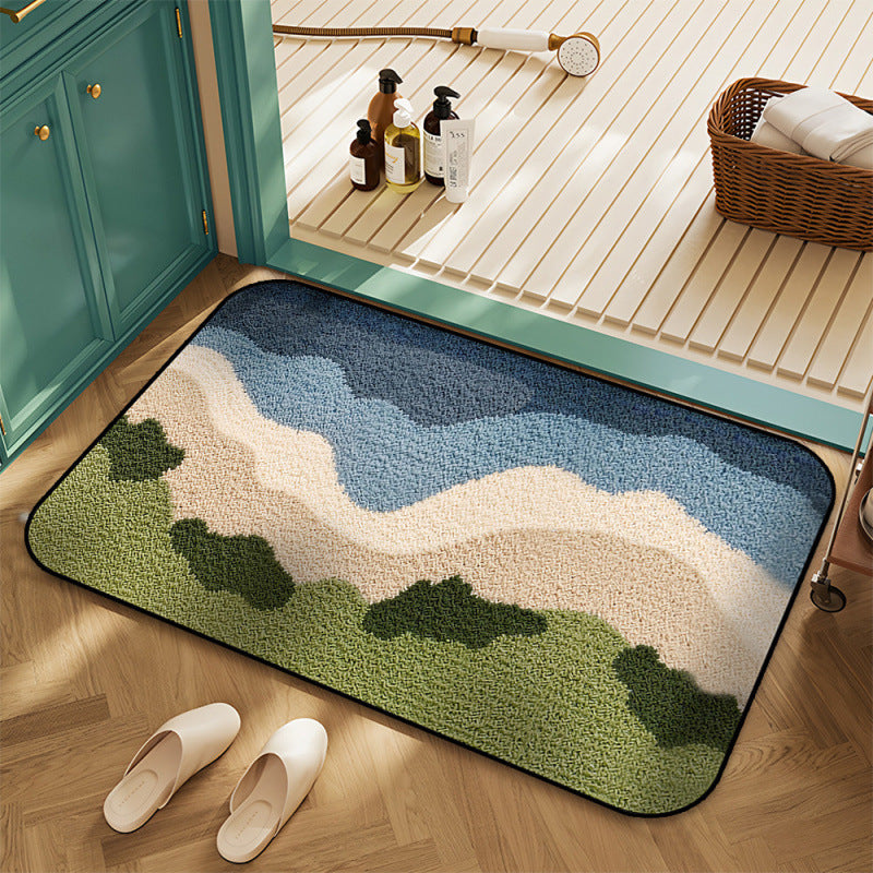 Floral Embroidered Area Rug Kalsten