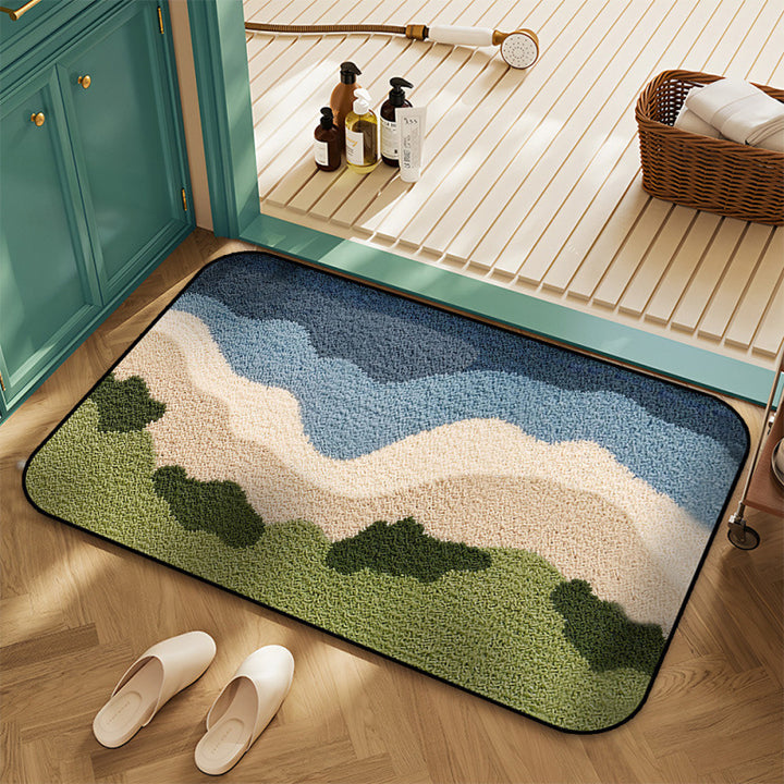 Floral Embroidered Area Rug Kalsten