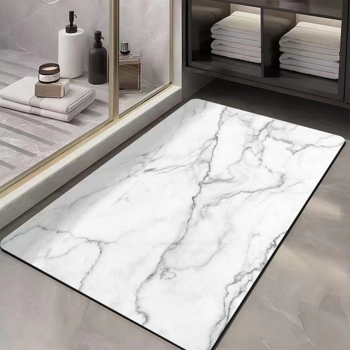 Luxury Marble Print Bath Mat