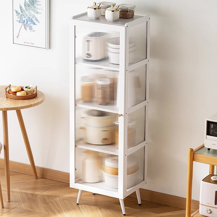 Display case with transparent glass door and multiple storage compartments Kalsten