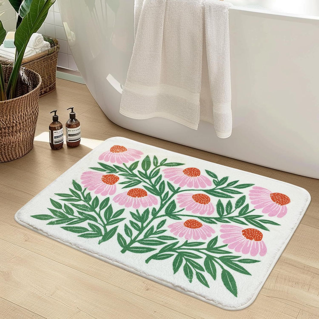 Luxurious Floral Design Bath Mat Kalsten
