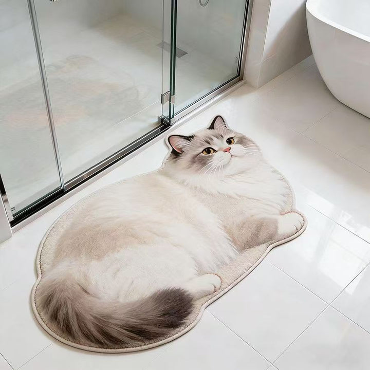 Cat-Shaped Bath Mat Kalsten