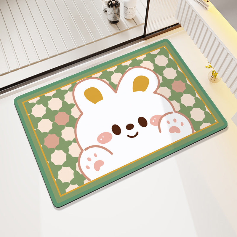 Cute Cartoon Pet-Themed Bath Mat Kalsten