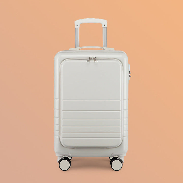 carry-on hardshell front-pocket spinner suitcase with quick-access compartment telescopic handle and smooth full-rotation wheels Kalsten