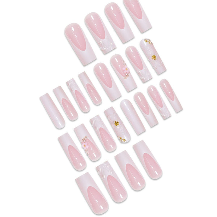 Decorative Floral Stiletto Press-On Nails Kalsten