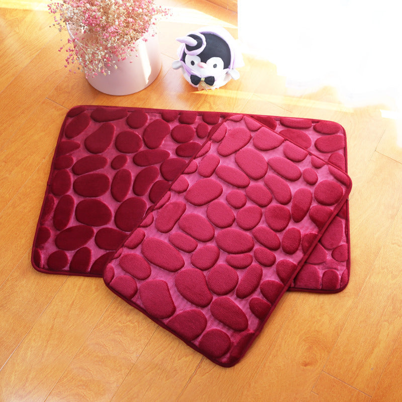 Cushioned Pebble Design Bath Mat Kalsten