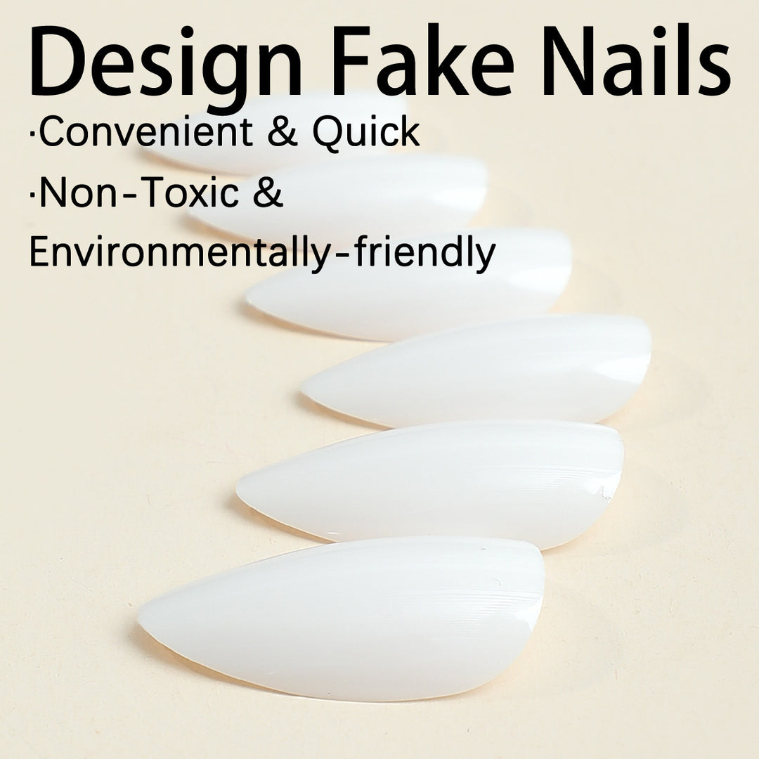 Artificial nail set with shiny finish and elegant shapes Kalsten