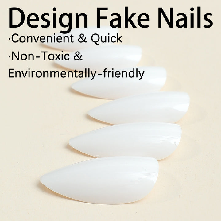 Artificial nail set with shiny finish and elegant shapes Kalsten