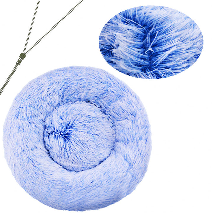 Cozy Round Plush Dog Bed