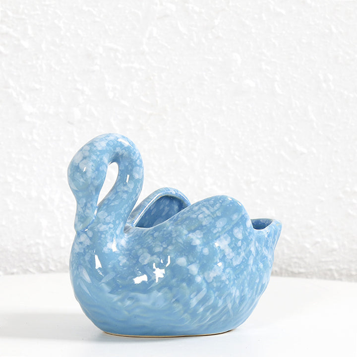 Decorative Ceramic Swan Planter Kalsten