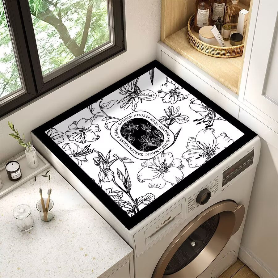 Decorative Floral Laundry Room Counter Mat Kalsten