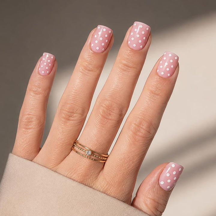 Artistic Polka Dot Press-On Nails