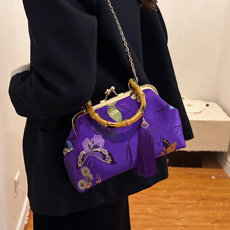Elegant Floral Print Handbag