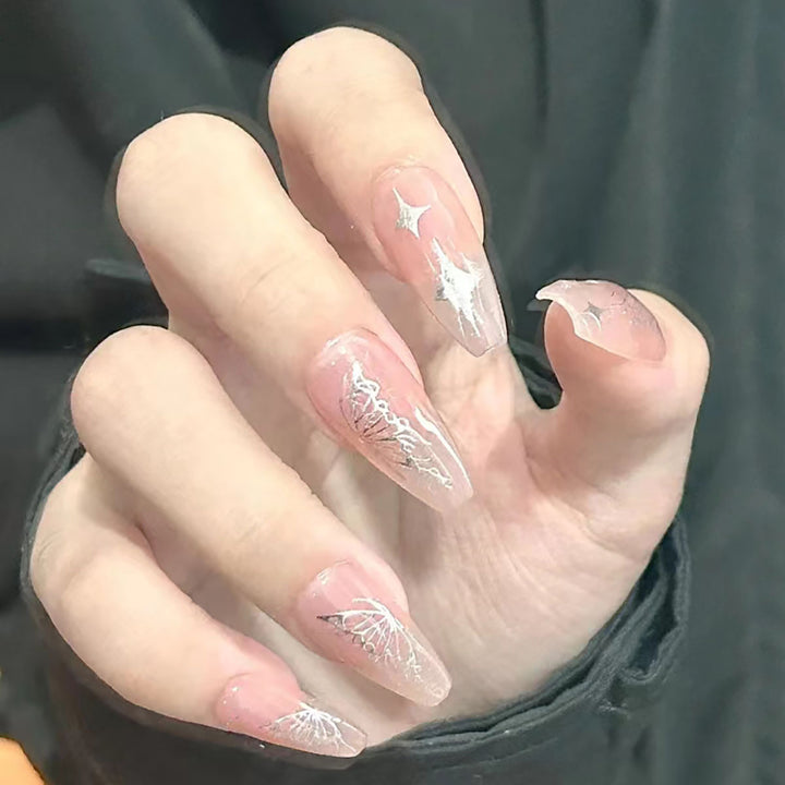 Decorative Stiletto Press-On Nail Art