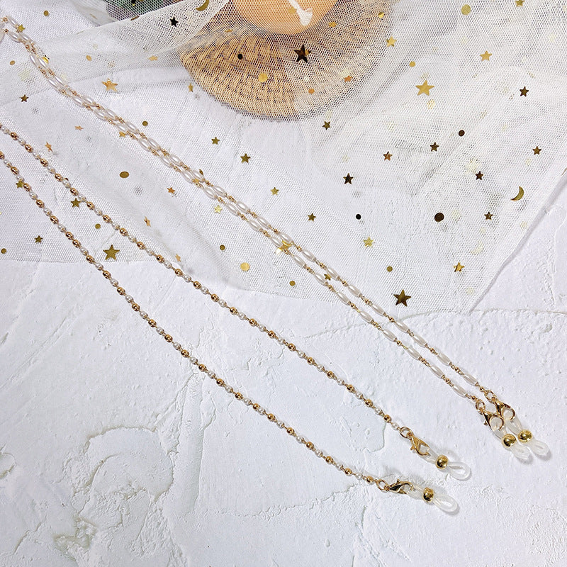 Elegant glasses holder chain with pearls Kalsten