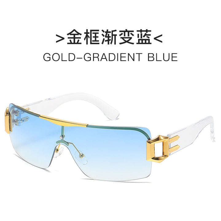 Women futuristic sunglasses with elegant transparent frame Kalsten