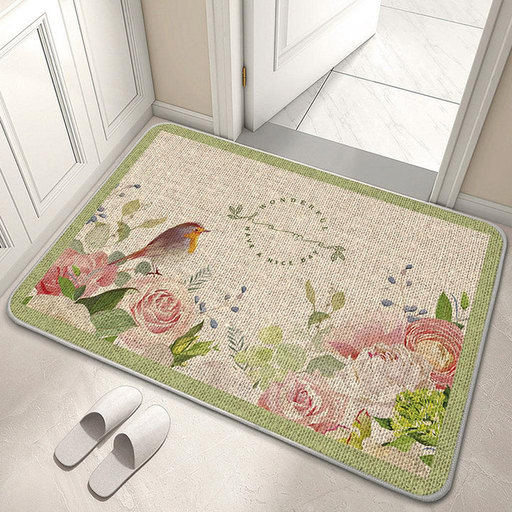 Decorative Floral Welcome Mat Kalsten