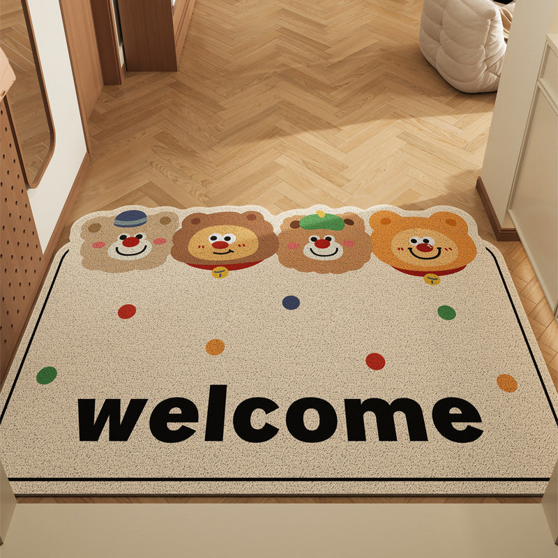 Playful Cat-Themed Welcome Mat