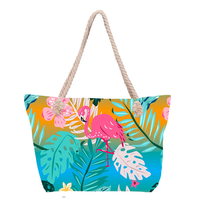 Beach bag with stylish flower design Kalsten