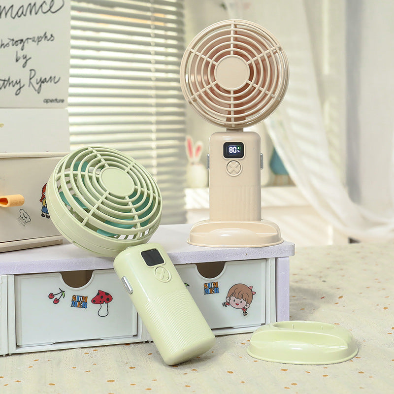 Ladies portable mini fan with digital control and USB connection Kalsten