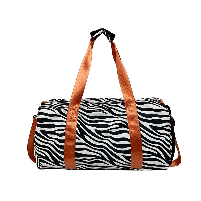 Fashionable Zebra Patterned Gym Duffle Bag Kalsten