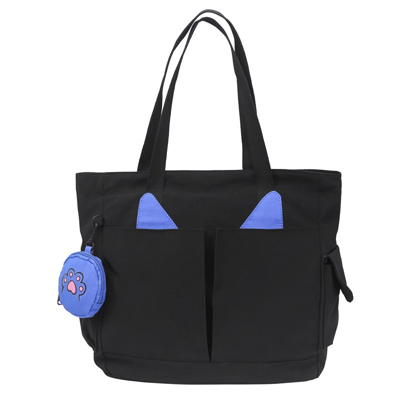 Playful Cat Ear Design Tote Bag Kalsten