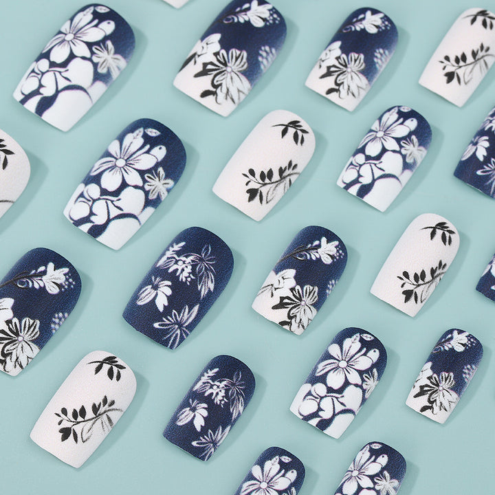 Artificial nails with floral matte design Kalsten