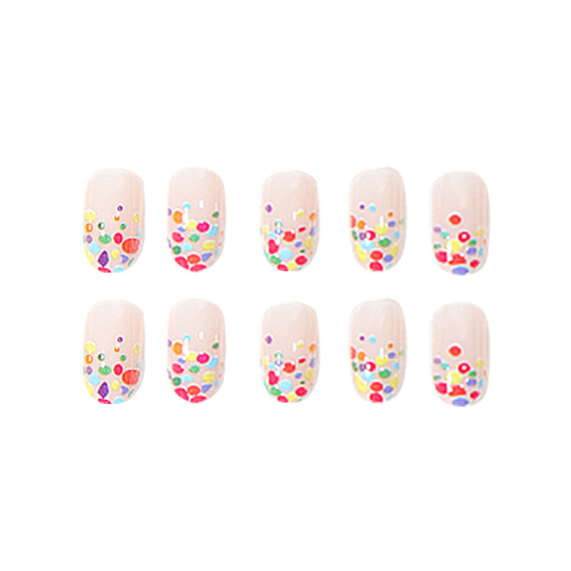 Colorful Polka Dot Nail Art Press-On Nails Kalsten