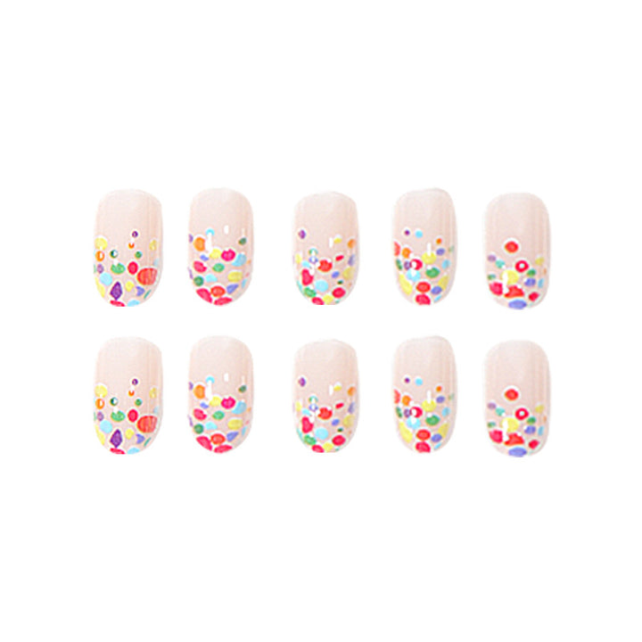 Colorful Polka Dot Nail Art Press-On Nails Kalsten