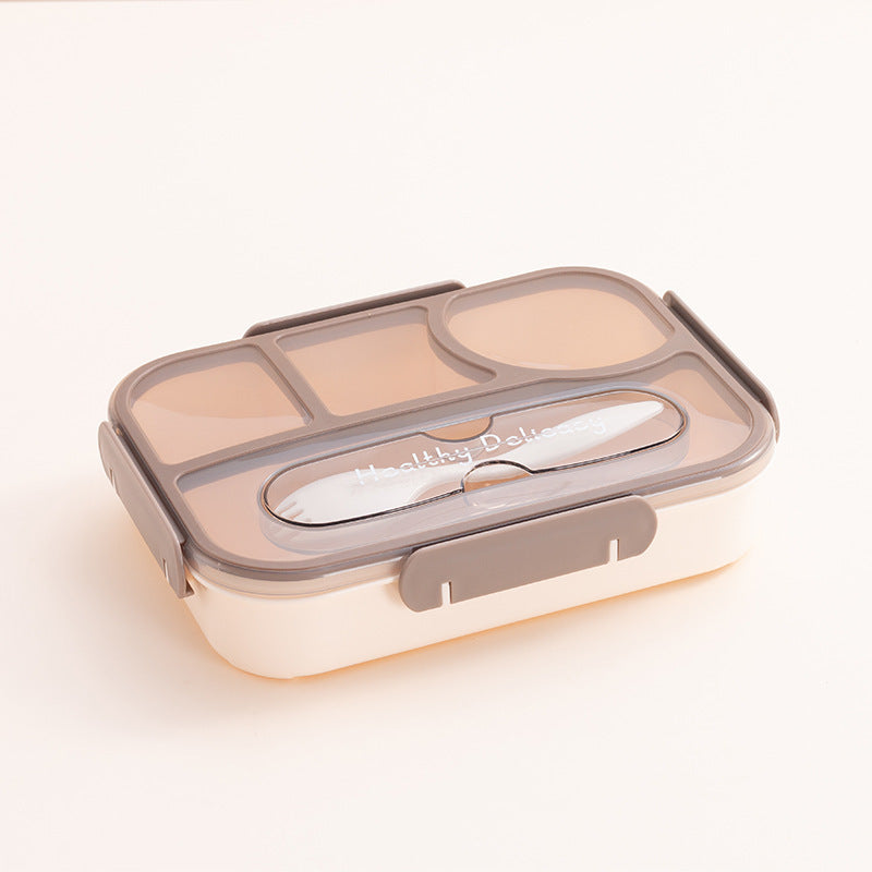 Multi-Compartment Insulated Food Container with Utensil Set