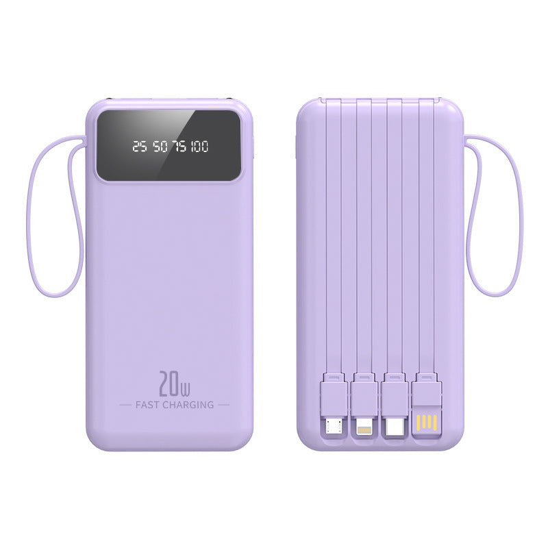 High-performance power bank with integrated charging cables and digital display Kalsten